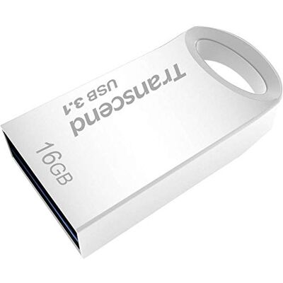 Transcend 16GB JetFlash 710 USB 3.0 USB-Stick, ultraklein, silber USB 3.2 Gen 1 Speicherstick, Metallgehäuse, Schlüsselanhänger-Design Transcend 16GB JetFlash 710 USB 3.0 USB-Stick, ultraklein, silber USB 3.2 Gen 1 Speicherstick, Metallgehäuse, Schlüsselanhänger-Design