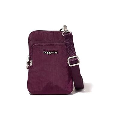 Baggallini Damen Securtex Anti-Diebstahl Activity Crossbody Bag, Mulberry Baggallini Damen Securtex Anti-Diebstahl Activity Crossbody Bag, Mulberry