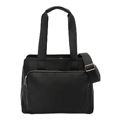 MISAKO Yasu Computertasche im Shopper-Stil 13,3 Zoll mit abnehmbarem Schulterriemen Damen Yasu Schwarz 26x13x37cm MISAKO Yasu Computertasche im Shopper-Stil 13,3 Zoll mit abnehmbarem Schulterriemen Damen Yasu Schwarz 26x13x37cm