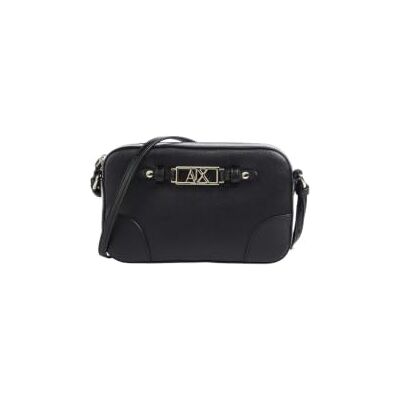Armani Exchange Women's Polly, Gold logo plate, Shoulder strap, zip closure, MESSENGER BAG, Black, One size Armani Exchange Women's Polly, Gold logo plate, Shoulder strap, zip closure, MESSENGER BAG, Black, One size