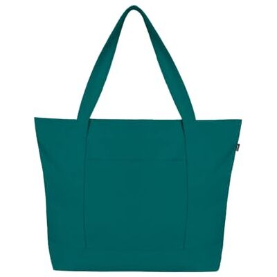 Ecoright Canvas Tote Bag for Women with Zip & Inner Pocket, 100% Organic Cotton Tote Bags for Men, Shopping, Beach Ecoright Canvas Tote Bag for Women with Zip & Inner Pocket, 100% Organic Cotton Tote Bags for Men, Shopping, Beach