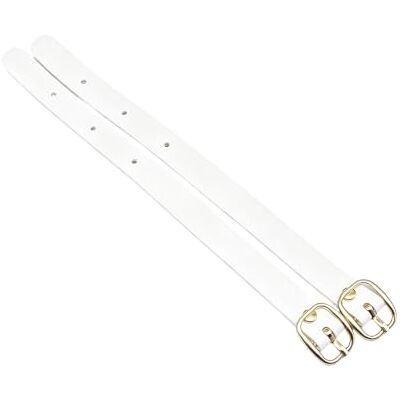 Haodream Gepäckgurte aus PU Leder, Ersatzgurte, White Gepäcketikettenband aus PU Leder mit Legierungsschnalle, Namens Tagesbandhalter für Koffer, Aktentaschen Haodream Gepäckgurte aus PU Leder, Ersatzgurte, White Gepäcketikettenband aus PU Leder mit Legierungsschnalle, Namens Tagesbandhalter für Koffer, Aktentaschen