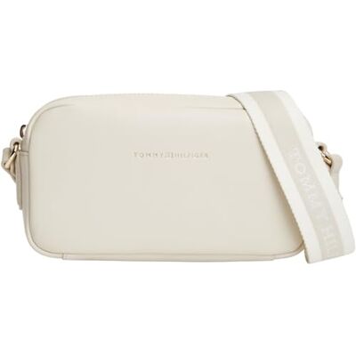 Tommy Hilfiger Damen Crossbody Bag Tasche Essential mit verstellbarem Tragegurt, Elfenbein (Soft Cream), Einheitsgröße Tommy Hilfiger Damen Crossbody Bag Tasche Essential mit verstellbarem Tragegurt, Elfenbein (Soft Cream), Einheitsgröße