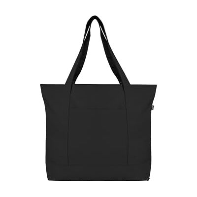 ECO Canvas Tote Bag for Women with Zip & Inner Pocket, 100% Organic Cotton Tote Bags for Men, Shopping, Beach ECO Canvas Tote Bag for Women with Zip & Inner Pocket, 100% Organic Cotton Tote Bags for Men, Shopping, Beach
