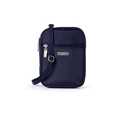 Baggallini Damen Bag Essential Mini Tasche für Frauen-Integrierter RFID-Kartenhalter-Kleine Crossbody Geldbörse mit austauschbarem Schultergurt, Cadet Marineblau Baggallini Damen Bag Essential Mini Tasche für Frauen-Integrierter RFID-Kartenhalter-Kleine Crossbody Geldbörse mit austauschbarem Schultergurt, Cadet Marineblau