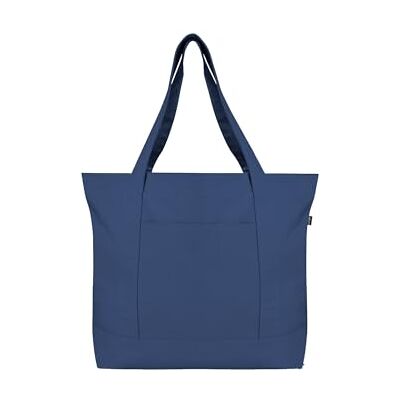 ECO Canvas Tote Bag for Women with Zip & Inner Pocket, 100% Organic Cotton Tote Bags for Men, Shopping, Beach ECO Canvas Tote Bag for Women with Zip & Inner Pocket, 100% Organic Cotton Tote Bags for Men, Shopping, Beach