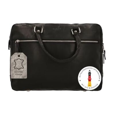 Gusti Leder Gusti Laptoptasche Leder Enrique Pflanzlich gegerbt Aktentasche mit Trolley-Schlaufe Umhängetasche Arbeitstasche Messenger Bag Lehrertasche Businesstasche groß Damen und Herren Vintage Schwarz Leder Gusti Leder Gusti Laptoptasche Leder Enrique Pflanzlich gegerbt Aktentasche mit Trolley-Schlaufe Umhängetasche Arbeitstasche Messenger Bag Lehrertasche Businesstasche groß Damen und Herren Vintage Schwarz Leder