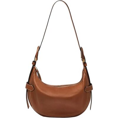 Fossil Damen Harwell Leder Hobo Geldbörse Handtasche für Frauen, Braun, Einheitsgröße Fossil Damen Harwell Leder Hobo Geldbörse Handtasche für Frauen, Braun, Einheitsgröße