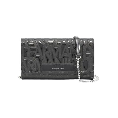 Armani Exchange Woman Liz, patent, Overall logo Cross Body Medium Black Armani Exchange Woman Liz, patent, Overall logo Cross Body Medium Black