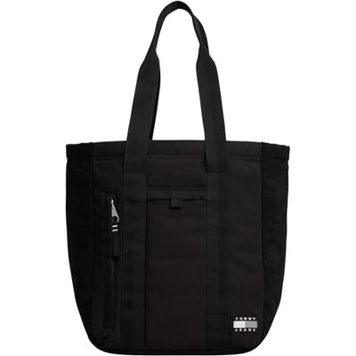 Tommy Jeans Herren Tote Bag Tasche Daily Tech mit Reißverschluss, Schwarz (Black), Einheitsgröße Tommy Jeans Herren Tote Bag Tasche Daily Tech mit Reißverschluss, Schwarz (Black), Einheitsgröße