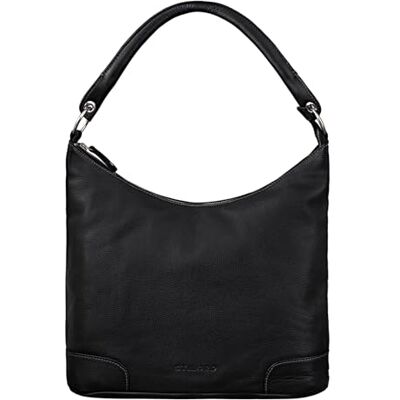 STILORD Tessa Handtasche Damen Leder Groß Shopper Ledertasche Hobo Tasche Elegante Vintage Schultertasche Tote Bag aus Echtem Leder Farbe:schwarz STILORD Tessa Handtasche Damen Leder Groß Shopper Ledertasche Hobo Tasche Elegante Vintage Schultertasche Tote Bag aus Echtem Leder Farbe:schwarz