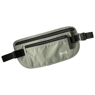 XAGMODSHN Verdeckbare, rutschhemmende Hüfttaschen mit Abschirmungstechnologie, ergonomisches Nylon-Design für den täglichen Gebrauch, Abnehmen, Reisen, Geldgürtel, grau, Mass Beauty XAGMODSHN Verdeckbare, rutschhemmende Hüfttaschen mit Abschirmungstechnologie, ergonomisches Nylon-Design für den täglichen Gebrauch, Abnehmen, Reisen, Geldgürtel, grau, Mass Beauty