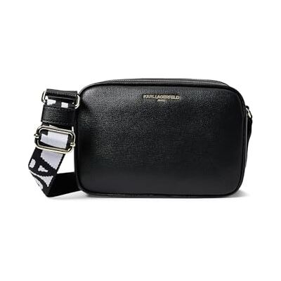 KARL LAGERFELD Damen Maybelle Crossbody Cross Body, Schwarz/Gold KARL LAGERFELD Damen Maybelle Crossbody Cross Body, Schwarz/Gold