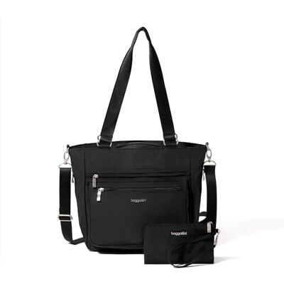 Baggallini Damen-Tragetasche, 38,9 x 29,5 cm, leicht, für Arbeit, Reisen, Handgepäck, moderner Shopper, Schwarz, Einheitsgröße Baggallini Damen-Tragetasche, 38,9 x 29,5 cm, leicht, für Arbeit, Reisen, Handgepäck, moderner Shopper, Schwarz, Einheitsgröße