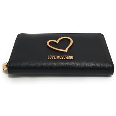 Moschino Damen-Geldbörse Love Zip Around schwarz AS26MO01 JC5505PP1OLQ0000 Farbe: Schwarz Moschino Damen-Geldbörse Love Zip Around schwarz AS26MO01 JC5505PP1OLQ0000 Farbe: Schwarz