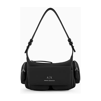 Armani Exchange A X Umhängetasche, Schwarz, Schwarz, Medium Armani Exchange A X Umhängetasche, Schwarz, Schwarz, Medium