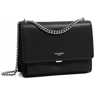 David Jones Damen Umhängetasche Mittelgoße, Crossbody Bag Clutch Frau PU Leder Frau Schultertasche, Ketten Handtasche mit Klappe, Elegante Tasche Modische Abendtasche Alltag Schick Stilvolle David Jones Damen Umhängetasche Mittelgoße, Crossbody Bag Clutch Frau PU Leder Frau Schultertasche, Ketten Handtasche mit Klappe, Elegante Tasche Modische Abendtasche Alltag Schick Stilvolle