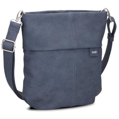 Zwei Damen Handtasche Mademoiselle.M M90 Umhängetasche 6 Liter klassische Crossbody Bag, weiches Kunstleder, Schulter-Tasche inklusive tem kurzen Gurt (nubuk-blue) Zwei Damen Handtasche Mademoiselle.M M90 Umhängetasche 6 Liter klassische Crossbody Bag, weiches Kunstleder, Schulter-Tasche inklusive tem kurzen Gurt (nubuk-blue)