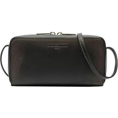 LIEBESKIND BERLIN Umhängetasche Lou Vintage Leather Crossbody Black dunkelbraun LIEBESKIND BERLIN Umhängetasche Lou Vintage Leather Crossbody Black dunkelbraun