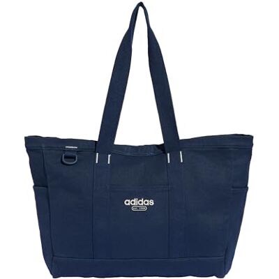 Adidas Unisex Canvas Tote Bag Handbag, night indigo/ivory, One Size Adidas Unisex Canvas Tote Bag Handbag, night indigo/ivory, One Size