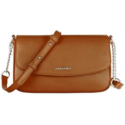 David Jones Damen Umhängetasche Klein Crossbody Bag PU Leder Tasche Rechteckige Kette Handtasche Frau Schultertasche Abendtasche Clutch Alltag Modisch Elegant Reise Party Handy Cognac Braun David Jones Damen Umhängetasche Klein Crossbody Bag PU Leder Tasche Rechteckige Kette Handtasche Frau Schultertasche Abendtasche Clutch Alltag Modisch Elegant Reise Party Handy Cognac Braun