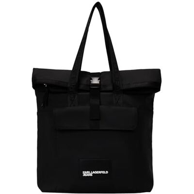 KARL LAGERFELD JEANS Herren Roll Top Tote Black One size KARL LAGERFELD JEANS Herren Roll Top Tote Black One size