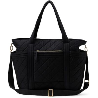 Amazon Damen Gesteppte Reisetasche aus Baumwolle, Schwarz, Einheitsgröße Amazon Damen Gesteppte Reisetasche aus Baumwolle, Schwarz, Einheitsgröße
