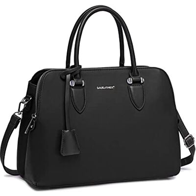 David Jones Damen Handtasche Elegante Henkeltasche PU Leder Schultertasche Frau Stilvolle Tote Bag Shopper Tasche Alltags Umhängetasche Viele Fächer & Taschen Modisch Arbeit Schwarz David Jones Damen Handtasche Elegante Henkeltasche PU Leder Schultertasche Frau Stilvolle Tote Bag Shopper Tasche Alltags Umhängetasche Viele Fächer & Taschen Modisch Arbeit Schwarz