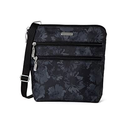 Baggallini Essential Umhängetaschen für Damen, 23 x 20 cm, organisiert, leicht, waschbar, Nylon-Reisetasche mit RFID-Schutz., Midnight Garden Baggallini Essential Umhängetaschen für Damen, 23 x 20 cm, organisiert, leicht, waschbar, Nylon-Reisetasche mit RFID-Schutz., Midnight Garden