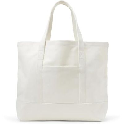 Amazon Unisex Erwachsene Große strapazierfähige Strandtasche aus Segeltuch, Natur, Einheitsgröße Amazon Unisex Erwachsene Große strapazierfähige Strandtasche aus Segeltuch, Natur, Einheitsgröße