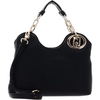 Liu Jo Handtasche Schultertasche Faiza ECS Satchel Bag Nero/Brass Gold schwarz Liu Jo Handtasche Schultertasche Faiza ECS Satchel Bag Nero/Brass Gold schwarz