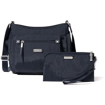Baggallini Damen Uptown RFID-Handy-Armband, Crossbody-Tasche, Reise-geldbörse, Leicht, Wasserabweisend Umhängetasche, French Navy Baggallini Damen Uptown RFID-Handy-Armband, Crossbody-Tasche, Reise-geldbörse, Leicht, Wasserabweisend Umhängetasche, French Navy