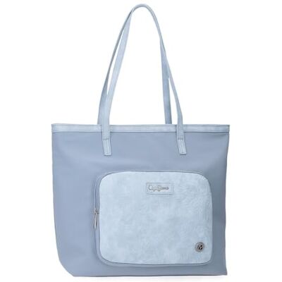 Pepe Jeans Jana Einkaufstasche, Blau, 34 x 32 x 14 cm, Polyester, mit Details aus Kunstleder von Joumma Bags, blau, Talla única, Tragetasche Pepe Jeans Jana Einkaufstasche, Blau, 34 x 32 x 14 cm, Polyester, mit Details aus Kunstleder von Joumma Bags, blau, Talla única, Tragetasche
