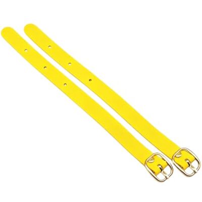 MCAOAL Gepäck Tagesschlaufe mit Metallschnalle für Koffer, Yellow Gepäcketikettenband aus PU Leder mit Metallschnalle, Namens Tagesbandhalter für Koffer, Aktentaschen, Rucksäcke MCAOAL Gepäck Tagesschlaufe mit Metallschnalle für Koffer, Yellow Gepäcketikettenband aus PU Leder mit Metallschnalle, Namens Tagesbandhalter für Koffer, Aktentaschen, Rucksäcke