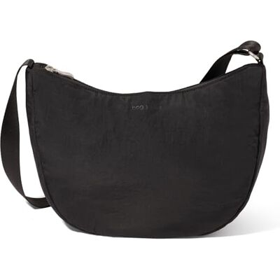 Baggallini Swift Halbmond-Umhängetasche für Damen, leicht, 30,5 x 20,3 cm, Reise-Handtasche, B-lite Schwarz, Einheitsgröße Baggallini Swift Halbmond-Umhängetasche für Damen, leicht, 30,5 x 20,3 cm, Reise-Handtasche, B-lite Schwarz, Einheitsgröße