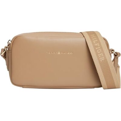 Tommy Hilfiger Damen Crossbody Bag Tasche Essential mit verstellbarem Tragegurt, Beige (Safari Canvas), Einheitsgröße Tommy Hilfiger Damen Crossbody Bag Tasche Essential mit verstellbarem Tragegurt, Beige (Safari Canvas), Einheitsgröße