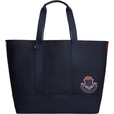Tommy Hilfiger Herren Tote Bag Tasche Heritage aus Canvas, Blau (Space Blue), Einheitsgröße Tommy Hilfiger Herren Tote Bag Tasche Heritage aus Canvas, Blau (Space Blue), Einheitsgröße