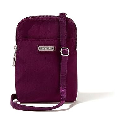 Baggallini Damen umhängetasche, 12,7 X 18,4 cm, Leicht, Klein, Nylon, Reise-geldbörse Take Two RFID Bryant Crossbody, Mulberry Baggallini Damen umhängetasche, 12,7 X 18,4 cm, Leicht, Klein, Nylon, Reise-geldbörse Take Two RFID Bryant Crossbody, Mulberry