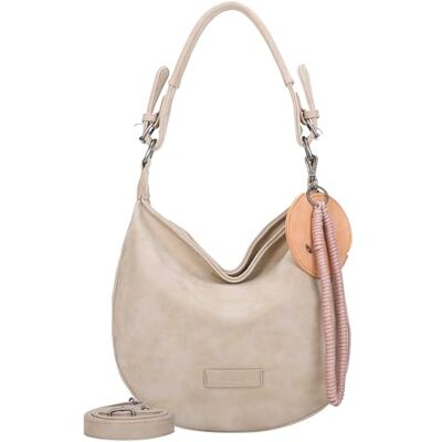 Fritzi aus Preussen Fritzi Hobo Vintage Sand Hobo Kunstleder Damen Umhängetasche Festival City vegan abnehmbarer Anhänger Vintage-Waschung 31 x 33 x 10 cm, Beige Fritzi aus Preussen Fritzi Hobo Vintage Sand Hobo Kunstleder Damen Umhängetasche Festival City vegan abnehmbarer Anhänger Vintage-Waschung 31 x 33 x 10 cm, Beige