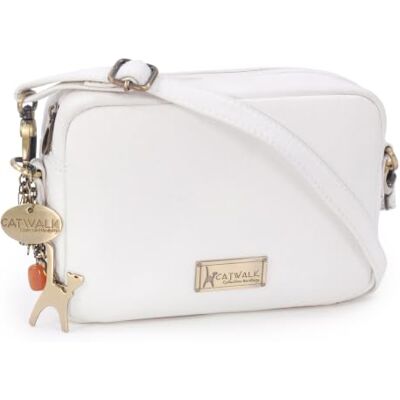 Catwalk Collection Handbags Damen Leder Umhängetasche Klein Crossbody Bag/Moderne Handtasche Verstellbarer Schultergurt Polly Catwalk Collection Handbags Damen Leder Umhängetasche Klein Crossbody Bag/Moderne Handtasche Verstellbarer Schultergurt Polly