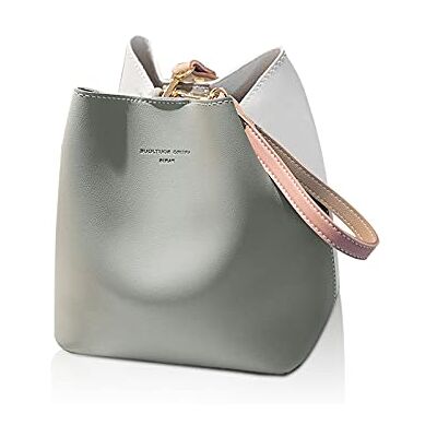 NICOLE & DORIS Frauen Tasche Mittelgroße Umhängetasche Designer Schultertaschen Weiche Ledertasche Handtasche Damen Shopper Beuteltasche Grau NICOLE & DORIS Frauen Tasche Mittelgroße Umhängetasche Designer Schultertaschen Weiche Ledertasche Handtasche Damen Shopper Beuteltasche Grau