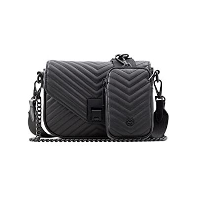ALDO Damen Unilax Crossbody Bag, Schwarz/Schwarz ALDO Damen Unilax Crossbody Bag, Schwarz/Schwarz