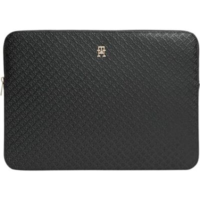 Tommy Hilfiger Damen Laptoptasche Icon Sleeve Mono mit Reißverschluss, Schwarz (Black), Einheitsgröße Tommy Hilfiger Damen Laptoptasche Icon Sleeve Mono mit Reißverschluss, Schwarz (Black), Einheitsgröße