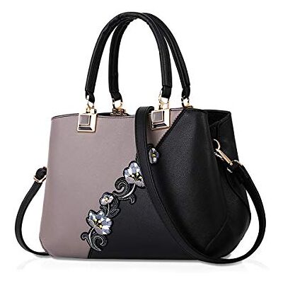 NICOLE & DORIS 2025 Mode Handtaschen für Frauen Umhängetasche Damen Tragetaschen Shopper Elegant Schultertasche PU Leder Tasche Grau NICOLE & DORIS 2025 Mode Handtaschen für Frauen Umhängetasche Damen Tragetaschen Shopper Elegant Schultertasche PU Leder Tasche Grau