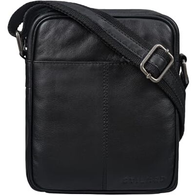 STILORD "Jude Herren Umhängetasche Klein Leder Vintage Tasche Messenger Bag Herrentasche zum Umhängen Crossbody Bag Echtleder Schultertasche Männer Farbe:schwarz STILORD "Jude Herren Umhängetasche Klein Leder Vintage Tasche Messenger Bag Herrentasche zum Umhängen Crossbody Bag Echtleder Schultertasche Männer Farbe:schwarz