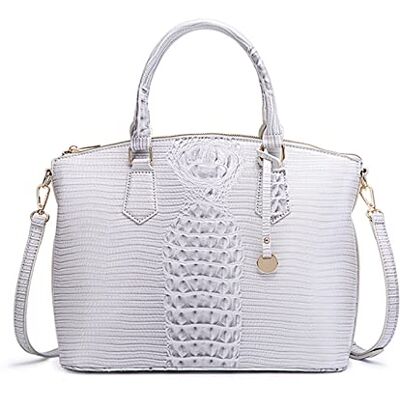 NICOLE & DORIS Handtasche Damen Mittelgroß Kroko Handtaschen Elegante Schultertaschen Lackleder Henkeltasche Umhängetasche Tote Tasche für Büro Shopper Reisen NICOLE & DORIS Handtasche Damen Mittelgroß Kroko Handtaschen Elegante Schultertaschen Lackleder Henkeltasche Umhängetasche Tote Tasche für Büro Shopper Reisen