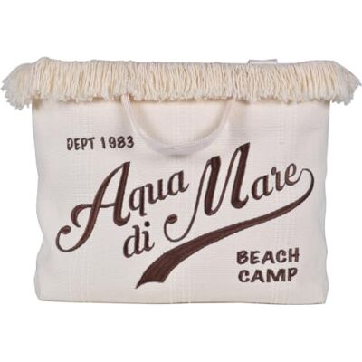 Aqua di Mare Tasche mit Fransen und kleiner Stickerei 100% PL Aqua di Mare Tasche mit Fransen und kleiner Stickerei 100% PL