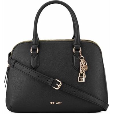 NINE WEST Cibrina Dome Satchel etta, Tote, geldbörse, AVA, Tasche, Designer, Schwarz NINE WEST Cibrina Dome Satchel etta, Tote, geldbörse, AVA, Tasche, Designer, Schwarz