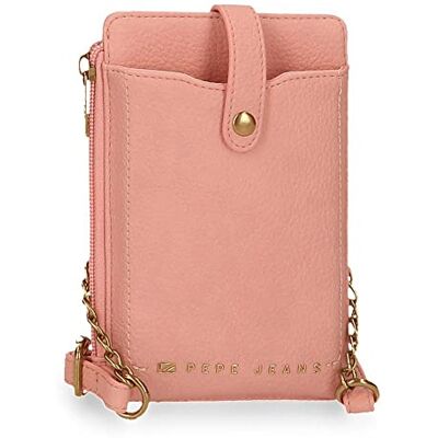 Pepe Jeans Diane Umhängetasche Handyhalter Pink 9,5x16,5 cm Kunstleder Pepe Jeans Diane Umhängetasche Handyhalter Pink 9,5x16,5 cm Kunstleder