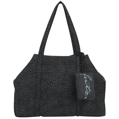 Fritzi aus Preussen Fritzi Ella Shopper Soft Black Handtasche Kunstleder Damen Shopper Umhängetasche Festival City vegan strukturiert Reißverschluss abnehmbarer Anhänger 29 x 44 x 16 cm, Schwarz Fritzi aus Preussen Fritzi Ella Shopper Soft Black Handtasche Kunstleder Damen Shopper Umhängetasche Festival City vegan strukturiert Reißverschluss abnehmbarer Anhänger 29 x 44 x 16 cm, Schwarz